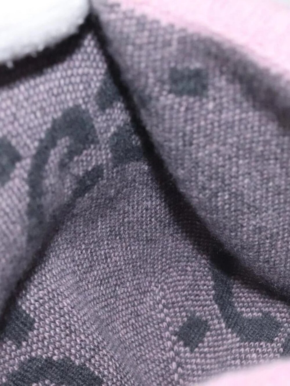 GUCCI GG Canvas Knitted Fabrics Cap Cashmere M Pink 676827 Auth am8353 - Picture 10 of 12